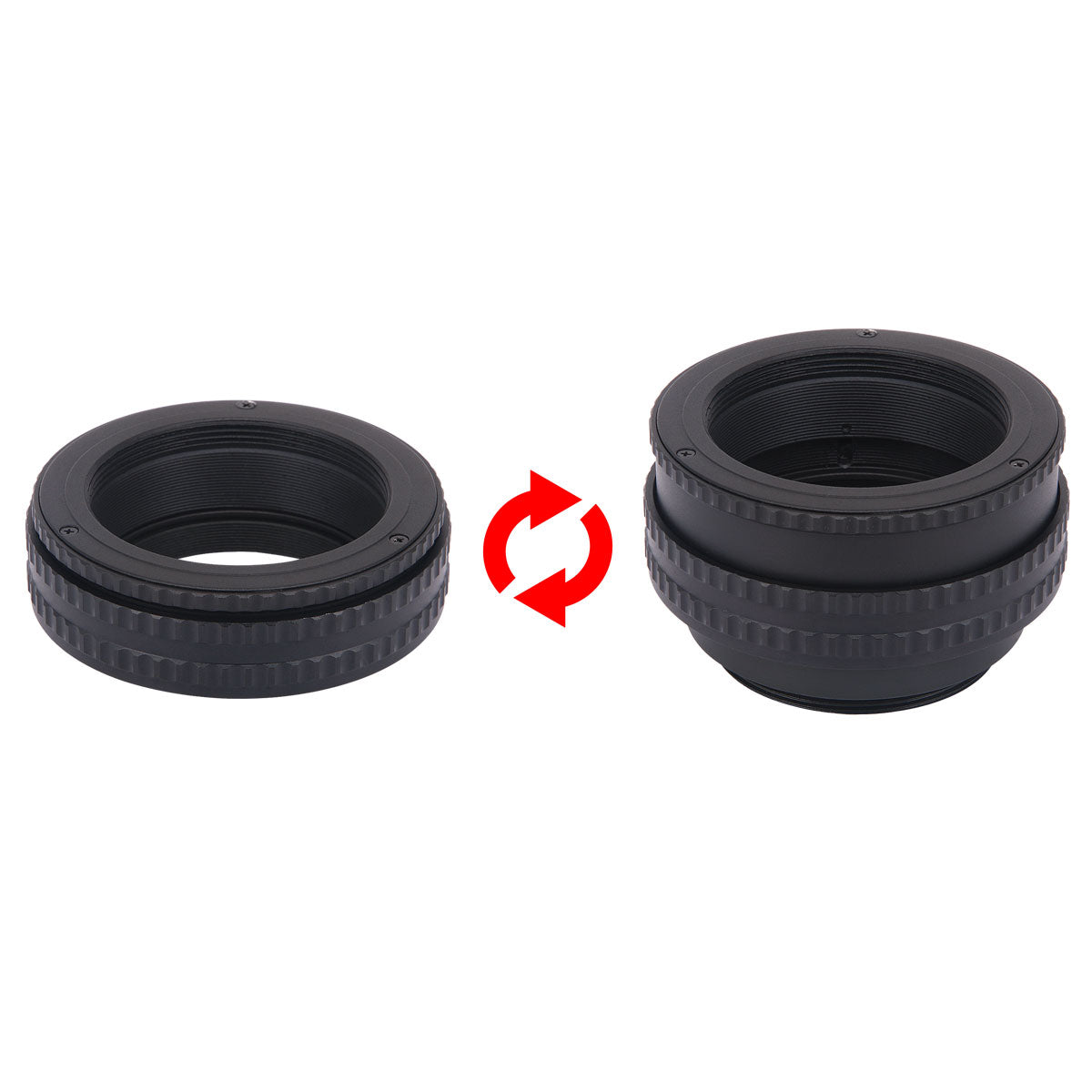 Haoge Macro Focus Lens Mount Adapter Built-in Focusing Helicoid for M42 42mm Screw mount Lens to M42 42mm Screw mount Camera 17mm-31mm