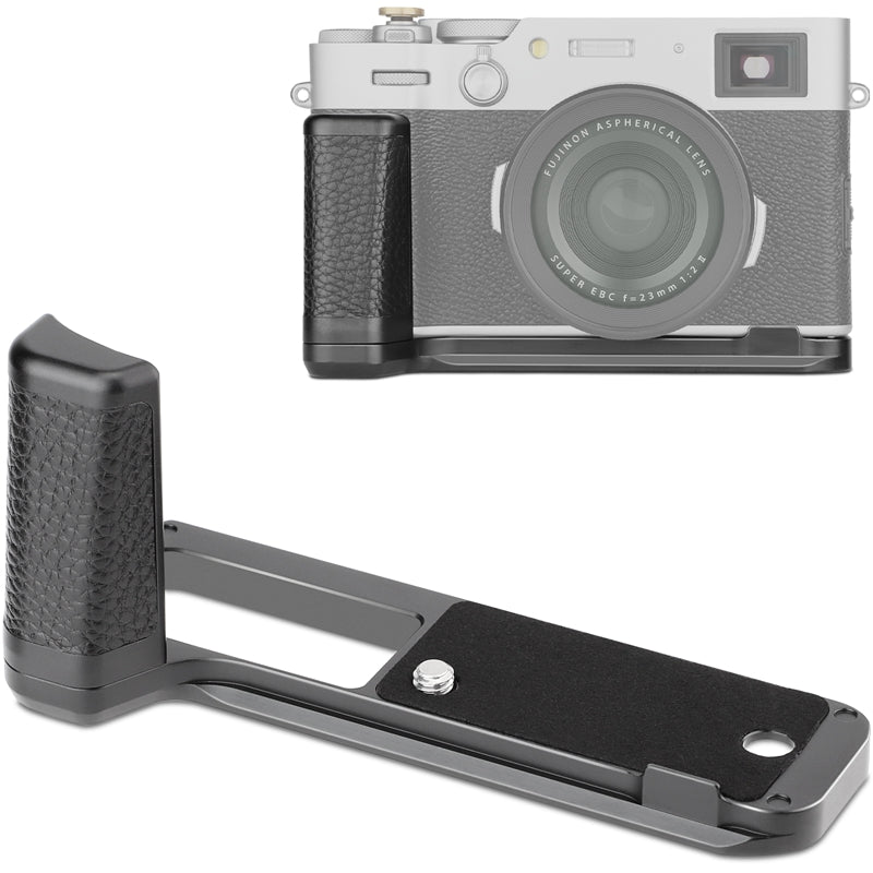 Haoge HG-XVIB Quick Release Plate Camera Bracket Holder Hand Grip for Fujifilm Fuji X100VI Camera Black fit Arca Swiss Sunwayfoto Kirk RRS Benro