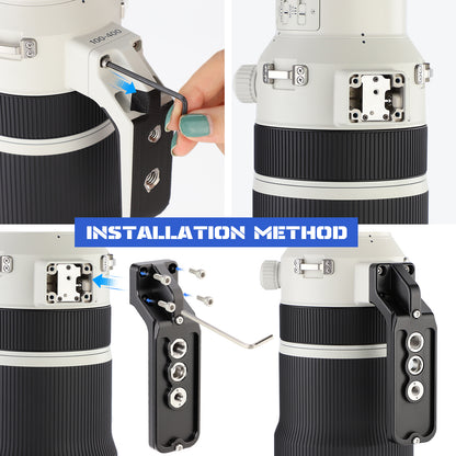 Haoge Lens Collar Replacement Foot for Sony FE 100-400mm F4.5 GM OSS Lens built-in Arca Type Quick Release Base Support Plate LF-S140