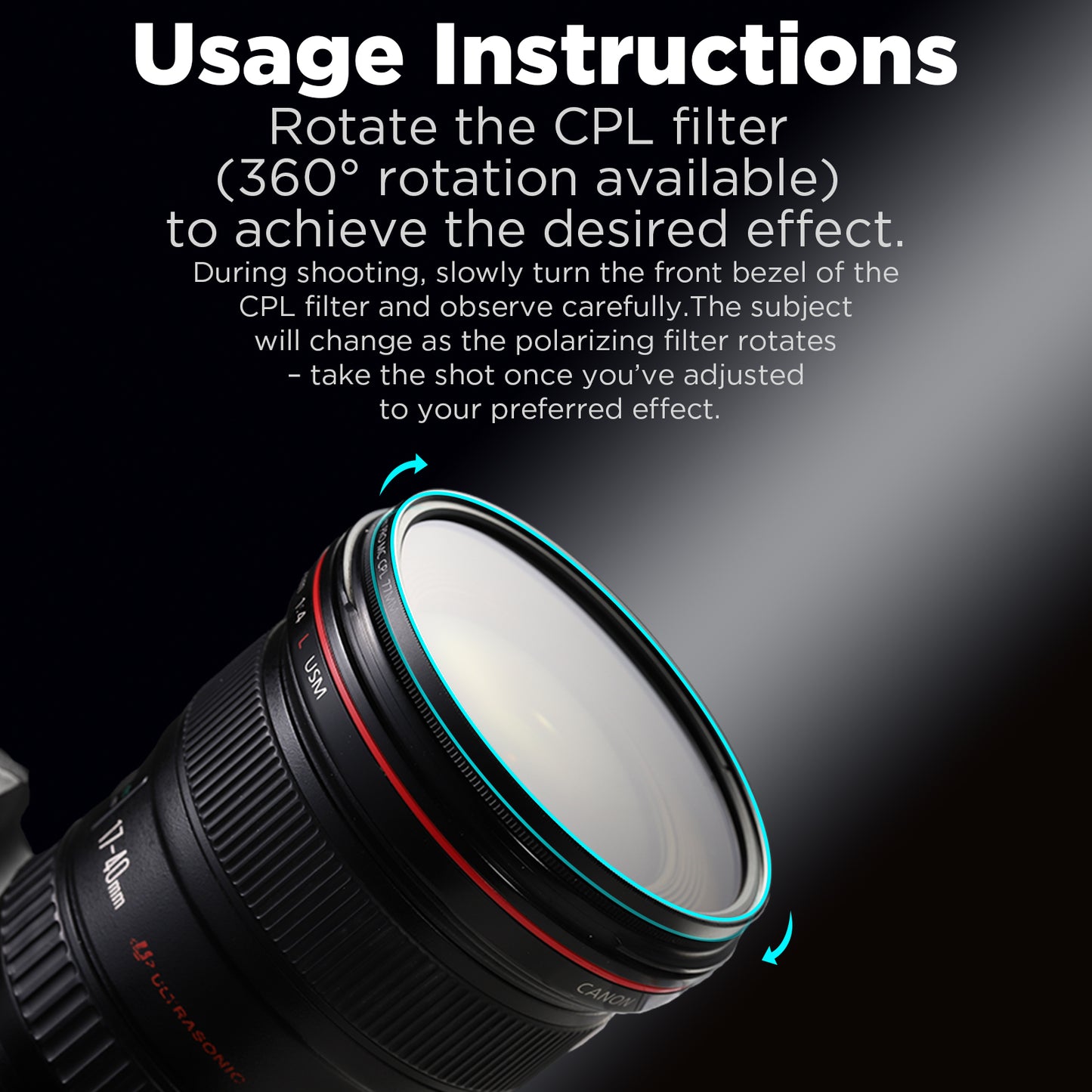 Haoge 46mm MC CPL Multicoated Circular Polarizer Polarizing Lens Filter for Canon Nikon Sony Minolta Pentax Olympus Panasonic Leica Zeiss Tamron Digital Camera DSLR Lens