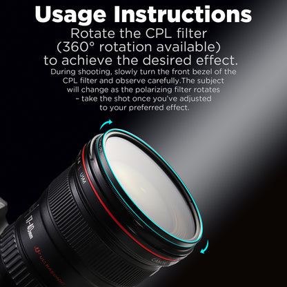 Haoge 37mm MC CPL Multicoated Circular Polarizer Polarizing Lens Filter for Canon Nikon Sony Minolta Pentax Olympus Panasonic Leica Zeiss Tamron Digital Camera DSLR Lens