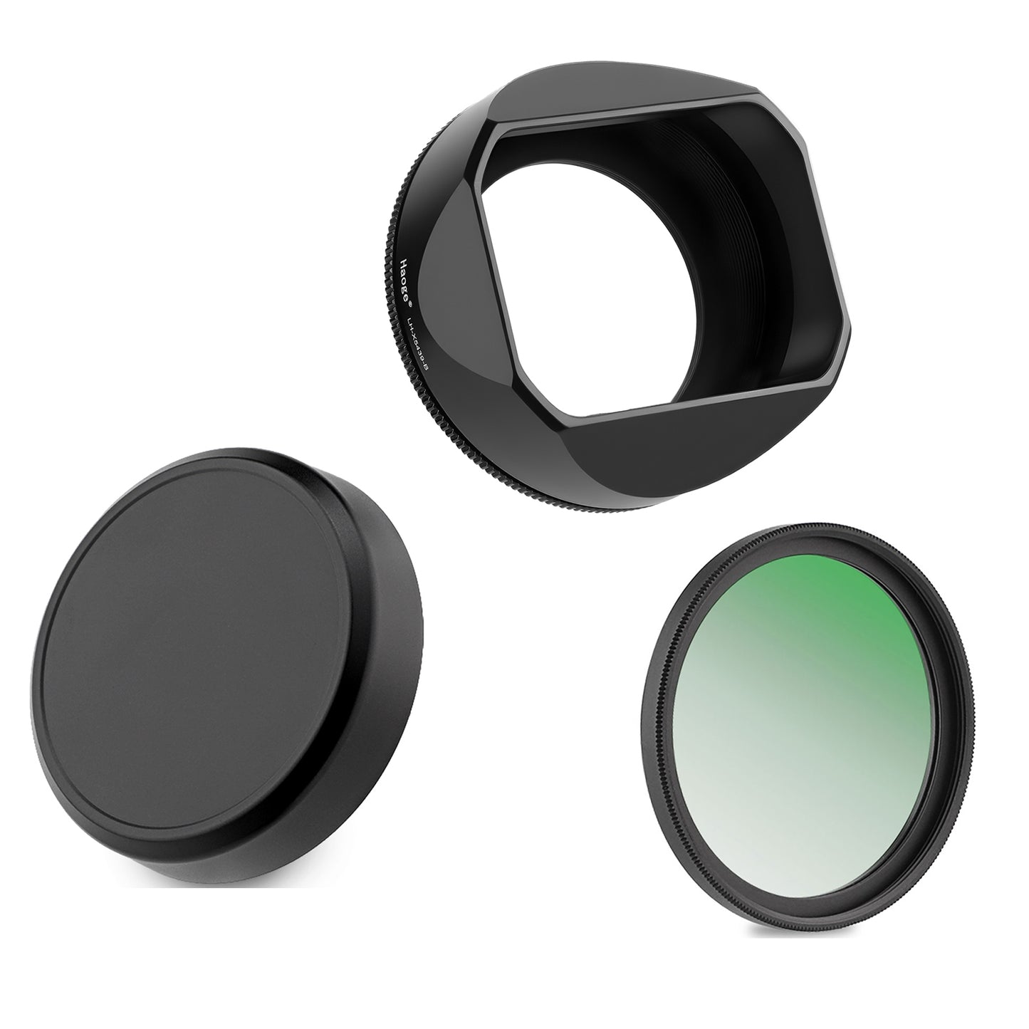 Haoge 49mm Square Metal Lens Hood for Voigtlander APO-LANTHAR 35mm F2 / 50mm F2 Aspherical for Sony E-mount Lens 35F2AA/50F2AA