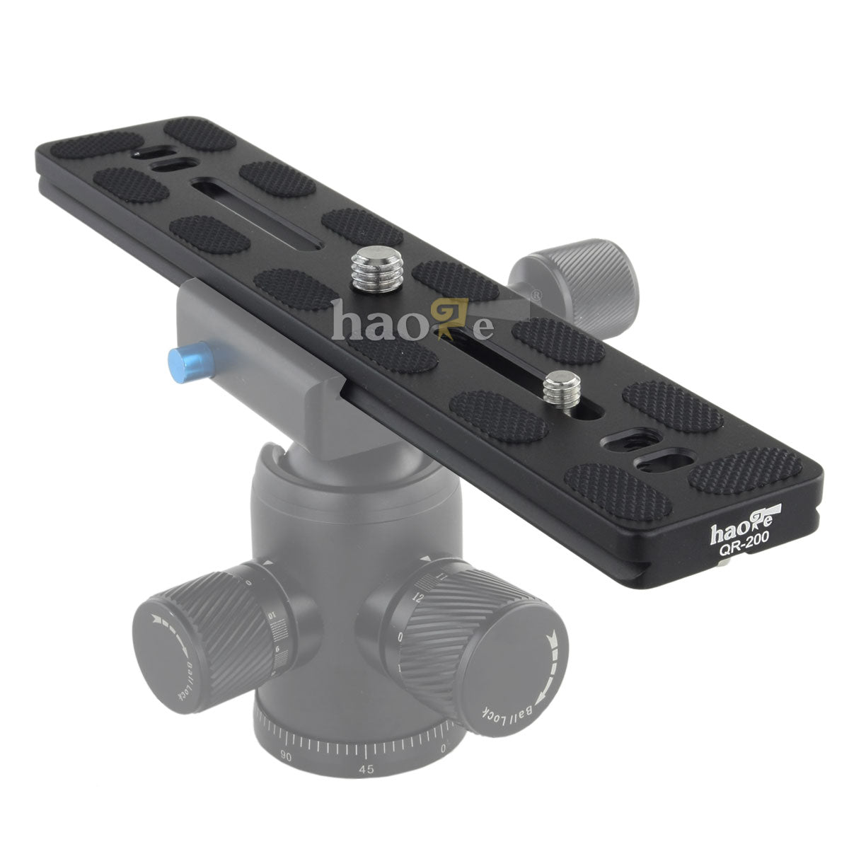 Haoge 200mm QR Quick Release Plate Dual Dovetail and D-Ring Screw Fits Arca-Swiss Standard for Tripod Ball Head