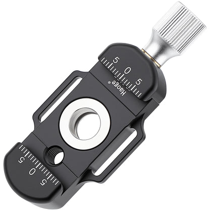 Haoge Lightweight Arca QR Clamp 1/4 Inch Hole QD Port for Magpul QD Sling,Compatible with Arca Standard Camera L Bracket Quick Release Plates CP-29QD