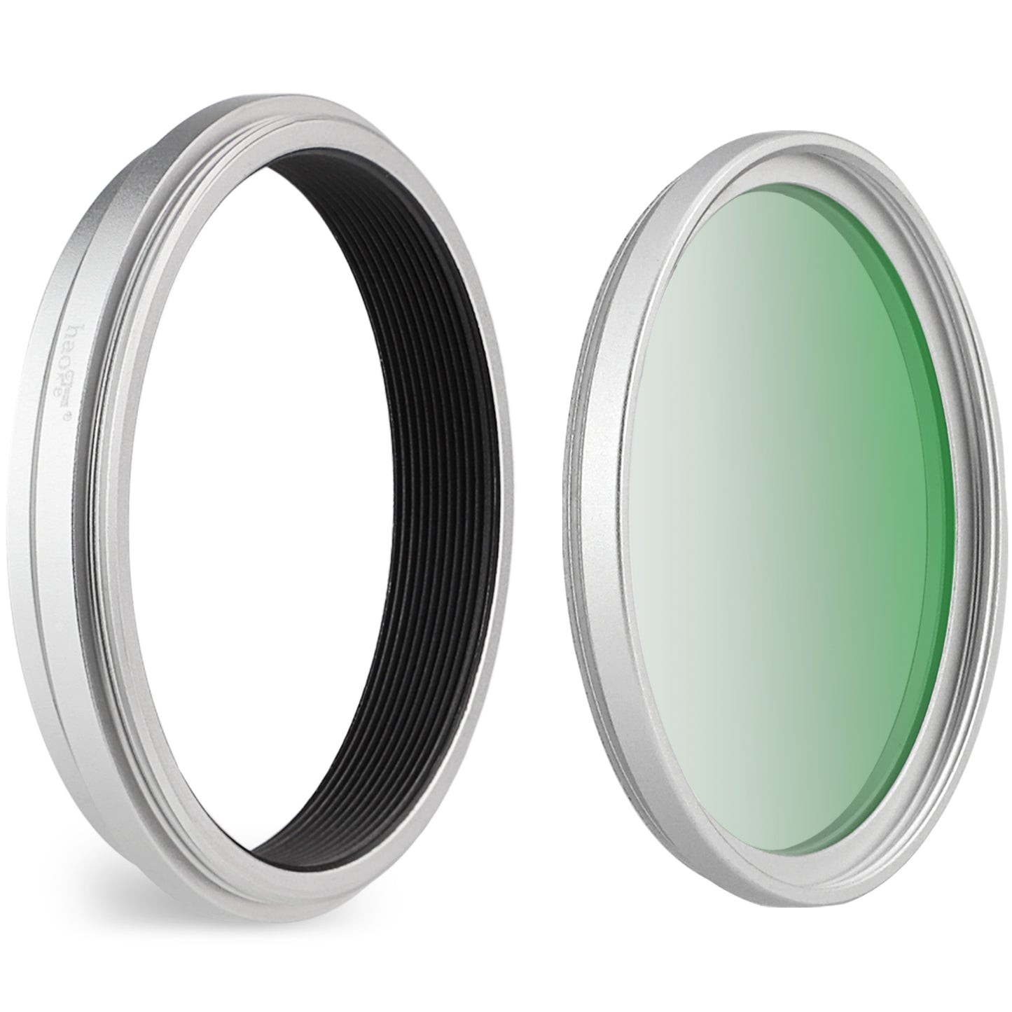 Haoge LAR-X52W Lens Filter Adapter Ring for Fujifilm Fuji X100VI X100V Camera fit 49mm UV CPL ND Filter LensCap Replace AR-X100 Silver
