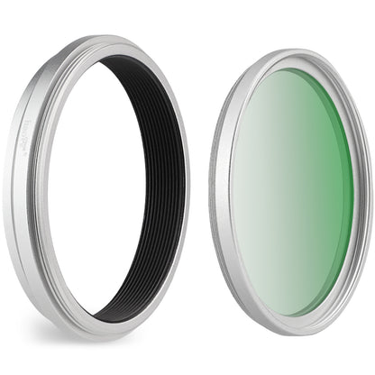 Haoge LAR-X52W Lens Filter Adapter Ring for Fujifilm Fuji X100VI X100V Camera fit 49mm UV CPL ND Filter LensCap Replace AR-X100 Silver