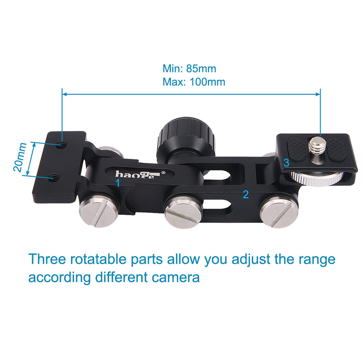 Haoge TJ-06 Camera Support Bracket Holder for DIY Camera Lens Support System with Haoge Plates