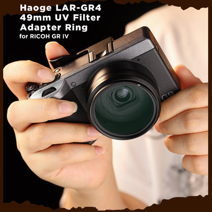 Haoge LAR-GR4 Lens Filter Adapter Ring for RICOH GR IV GRIV GR4 Digital Compact Camera for GW-4 Wide Conversion Lens replaces GA-3