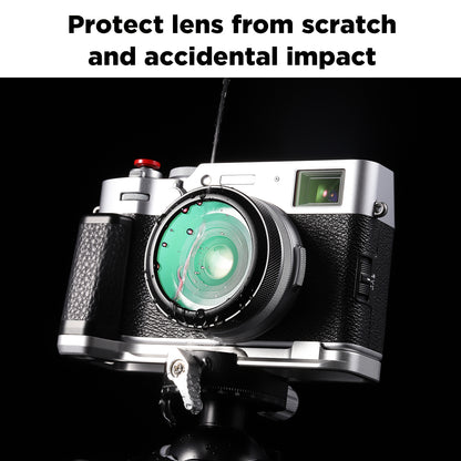 Haoge MC UV Camera Lens Protection Filter for Fujifilm X100VI Fuji X100V Camera with integrated adapter ring Black LUV-XVIB