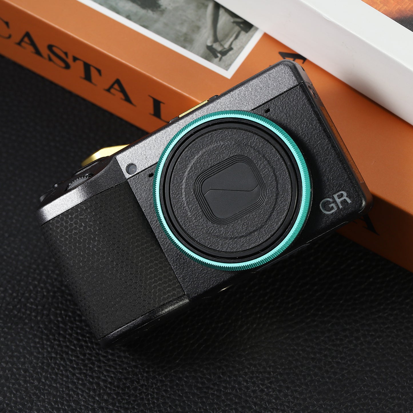 Haoge RRC-GR4-Grass Green Metal Decorate Ring Cap for RICOH GR IV Camera replaces GN-3