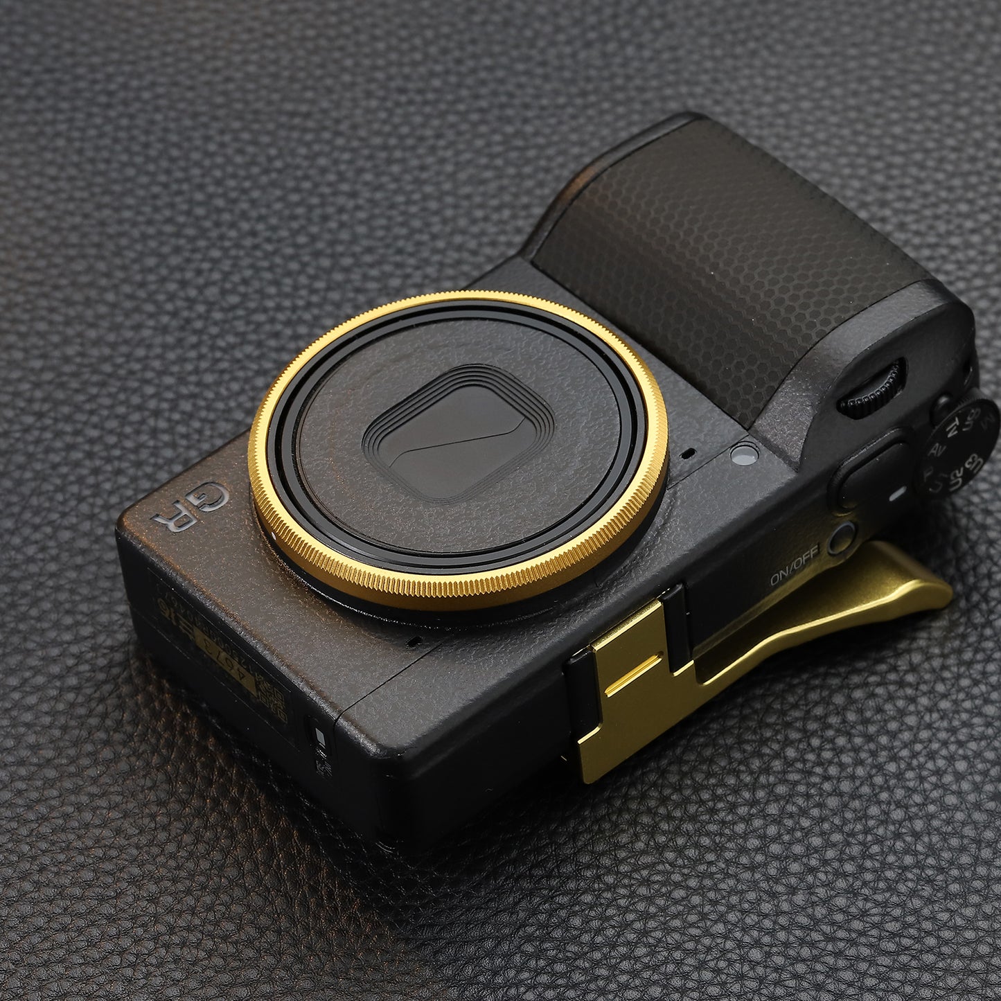 Haoge RRC-GR4-Yellow Metal Decorate Ring Cap for RICOH GR IV Camera replaces GN-3