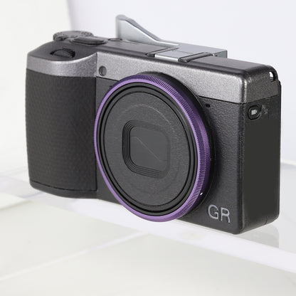 Haoge RRC-GR4-Violet Metal Decorate Ring Cap for RICOH GR IV Camera replaces GN-3