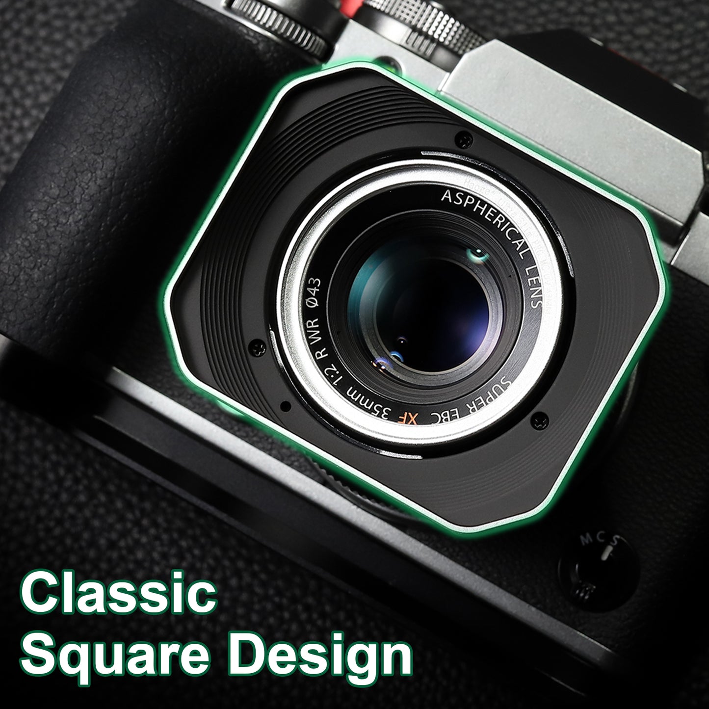 Haoge NEW Metal Bayonet Lens Hood for Fujifilm XF 35mm F2 R WR/ Fuji XF 23mm F2 R WR,XC 35mm F2, Fuji 35mm F2 Lens Hood, Fuji 23mm F2 Lens Hood, 35mm F2 Hood, 23mm F2 Hood, Replaces Fujifilm LH-XF35-2 Hood