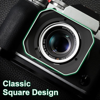 Haoge NEW Metal Bayonet Lens Hood for Fujifilm XF 35mm F2 R WR/ Fuji XF 23mm F2 R WR,XC 35mm F2, Fuji 35mm F2 Lens Hood, Fuji 23mm F2 Lens Hood, 35mm F2 Hood, 23mm F2 Hood, Replaces Fujifilm LH-XF35-2 Hood