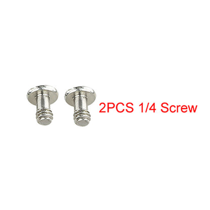 Haoge 1/4"-20 Stainless Steel Mounting Fixing Screw for Camera Tripod Monopod Quick Release Plate (Pack of 2)