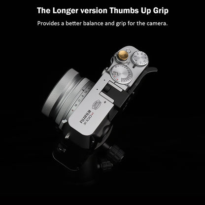 Haoge THB-XVB Metal Thumb Up Rest Hand Grip for Fujifilm X100VI Fujinon X100V Camera Accessories Black Hot Shoe Thumb Up