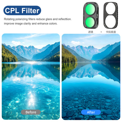 Haoge Magnetic Filter Kit for DJI Osmo Pocket 4 Pro (4P),Includes CPL Polarizer,Black Mist 1/4Filter,Variable ND Filter ND2-32,3-Pack