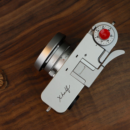 Haoge LH-XHALF Square Metal Lens Hood for Fujifilm X Half Fuji Photo Camera Accessories Silver