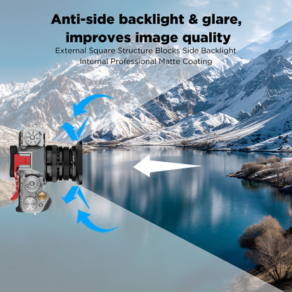 Haoge LH-X35 Square Metal Lens Hood Shade for Fuji Fujifilm XF 35mm f/2 R WR and XF 23mm f/2 R WR XC35mm F2 lens