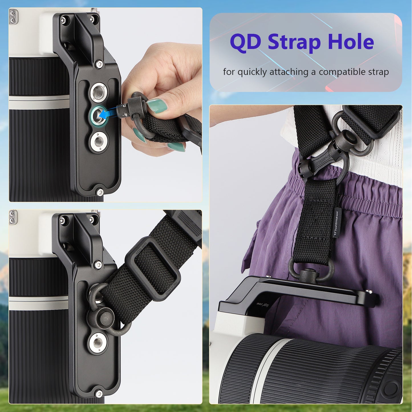 Haoge Lens Collar Replacement Foot for Sony FE 100-400mm F4.5 GM OSS Lens built-in Arca Type Quick Release Base Support Plate LF-S140