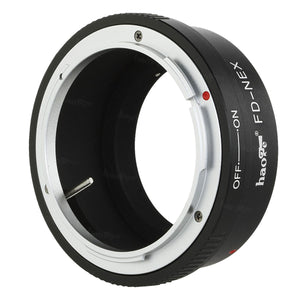 Haoge Lens Mount Adapter for Canon FD Mount Lens to Sony E-mount NEX Camera such as NEX-3, NEX-5, NEX-5N, NEX-7, NEX-7N, NEX-C3, NEX-F3, a6300, a6000, a5000, a3500, a3000, NEX-VG10, VG20