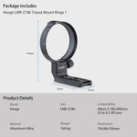 Load image into Gallery viewer, Haoge LMR-Z186 Lens Collar for Nikon Nikkor Z 180-600mm f/5.6-6.3 VR Lens Tripod Mount Ring built-in Arca Type Quick Release Plate
