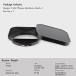 Load image into Gallery viewer, Haoge LH-SM23+Cap-HG-13B Bayonet Square Metal Lens Hood with Metal Cap for Sigma 23mm F1.4 DC DN Lens
