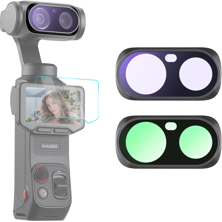 Haoge Magnetic Filter Kit for Insta360 Luna Ultra,Includes Black Mist 1/4,Light Pollution Filter(2-Pack)