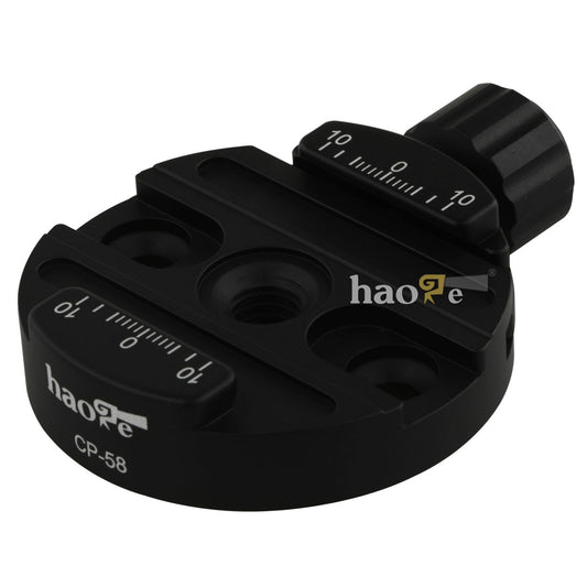 Haoge 58mm Screw Knob Clamp Adapter Mount for Quick Release QR Plate Camera Tripod Ballhead Monopod Ball Head Fit Arca Swiss