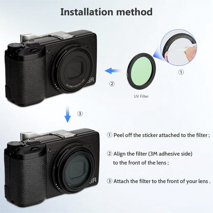 Haoge UV-GR Ultra Slim MC UV Protection Multicoated Ultraviolet Lens Filter for RICOH GR4 GRIV GR III GR IIIX Ricoh grIII grIIIX GR3 GR3X HDF Digital camera accessories