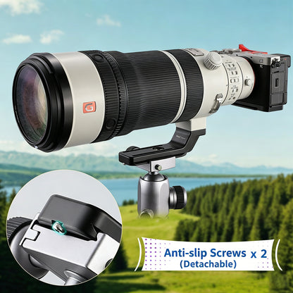 Haoge Lens Collar Replacement Foot for Sony FE 100-400mm F4.5 GM OSS Lens built-in Arca Type Quick Release Base Support Plate LF-S140