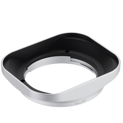 Haoge LH-X35S Square Metal Lens Hood Shade for Fujifilm Fuji Fujinon XF 35mm F2 ,XF 23mm f2 R WR and XC35mm F2 lens Silver