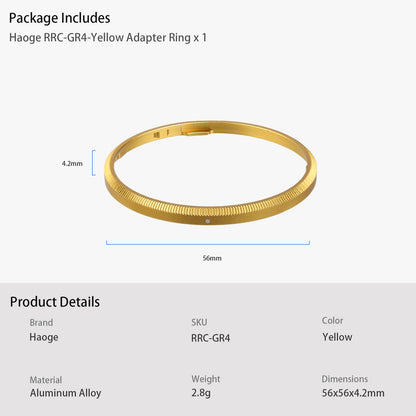 Haoge RRC-GR4-Yellow Metal Decorate Ring Cap for RICOH GR IV Camera replaces GN-3