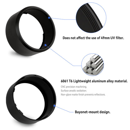 Haoge LAR-GR3X Lens Filter Adapter Ring for RICOH GR3X/GRIIIX Digital Compact Camera for GT-2 GW4 Wide Conversion Lens replaces GA-2