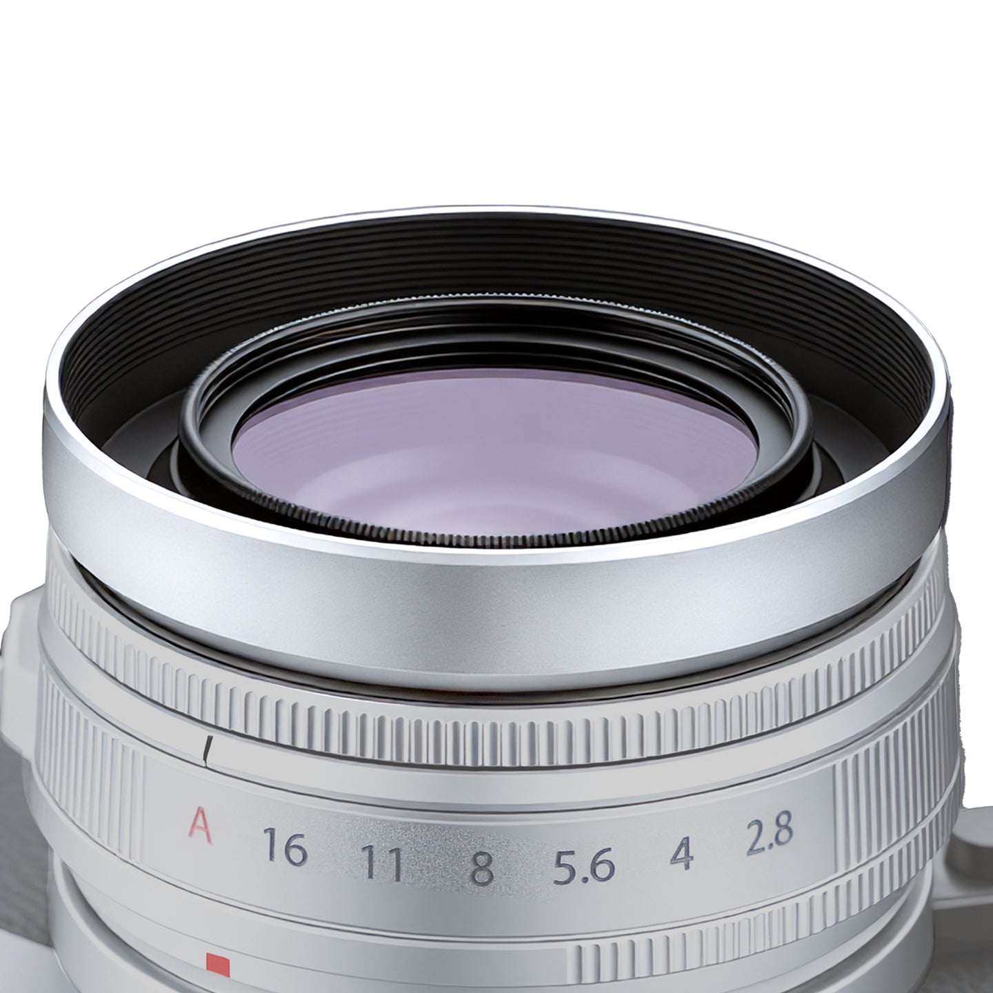 Haoge 39mm Metal Round Lens Hood for Fujifilm XF 23mm f2.8 Fujinon XF 27mm f2.8 R WR Lens on XE5 Camera Body Kit Ultra Slim Screw-in Design LH-XE539-S Silver