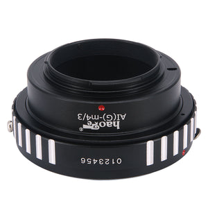 Haoge Manual Lens Mount Adapter for Nikon Nikkor G/F/AI/AIS/D Mount Lens to Olympus and Panasonic Micro Four Thirds MFT M4/3 M43 Mount Camera