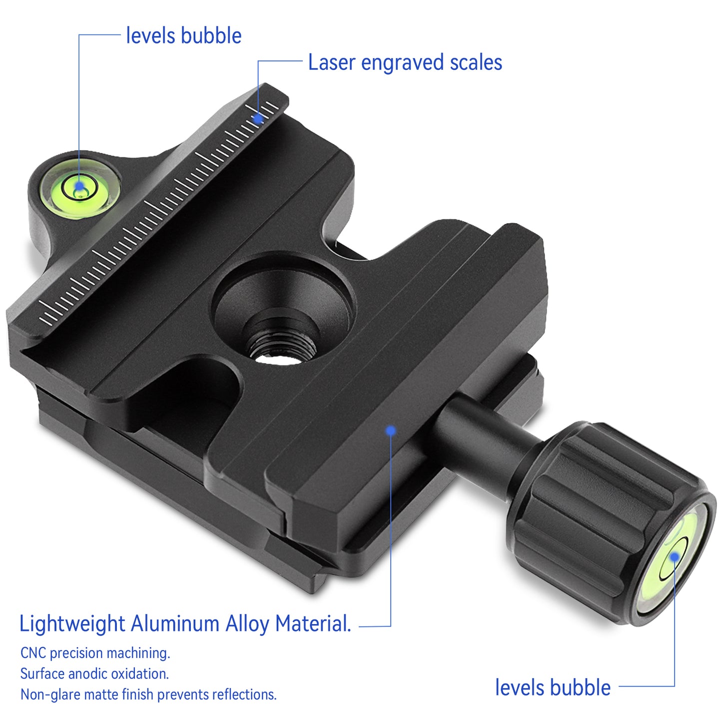 Haoge Quick Release QR Clamp Adapter Convertor for Manfrotto RC2 System to Arca-Swiss Compatible