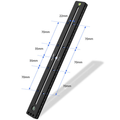 Haoge HQR-350 350mm Multi-purpose Dual Dovetail Long Quick Release Extender Rail Sliding Plate for Camera Tripod Ballhead Clamp fit Benro Arca Swiss Sunwayfoto