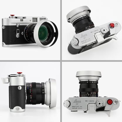 Haoge LH-ZV12 Round Metal Lens Hood for Carl Zeiss C Biogon T* 2.8/28 28mm f2.8 ZM, C Sonnar 1.5/50 50mm f1.5 ZM Lens silver