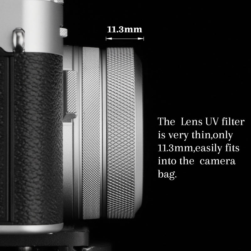 Haoge MC UV Camera Lens Protection Filter for Fujifilm X100VI Fuji X100V Camera Accessory with integrated adapter ring Silver LUV-XVIS-Multi Waterproof Nano Coated HD Optical Glass