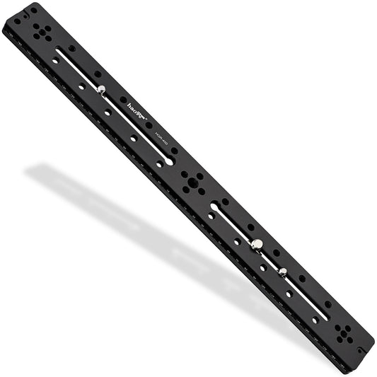 Haoge HQR-400 400mm Multi-purpose Dual Dovetail Long Quick Release Extender Rail Sliding Plate for Camera Tripod Ballhead Clamp fit Benro Arca Swiss Sunwayfoto