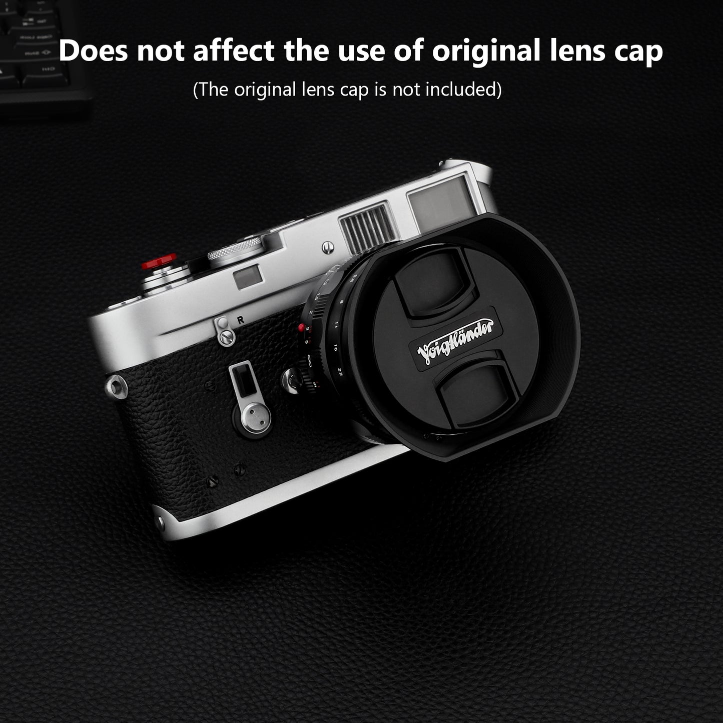Haoge Bayonet Metal Square Lens Hood for Voigtlander Nokton Aspherical ASPH 40mm f/1.2 VM,35mm f1.2 VM II/III, 50mm f1.2 VM Leica M-Mount Lens replaces LH-8 Shade Black  LH-VM35MB