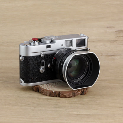 Haoge Metal Square Bayonet Lens Hood for Voigtlander Nokton Aspherical ASPH 40mm f1.2 VM,35mm f/1.2 II/III VM, 50mm f1.2 VM Leica M-Mount Lens replaces LH-8 Shade LH-VM35MS Silver