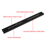 Load image into Gallery viewer, Haoge HQR-400 400mm Multi-purpose Dual Dovetail Long Quick Release Extender Rail Sliding Plate for Camera Tripod Ballhead Clamp fit Benro Arca Swiss Sunwayfoto
