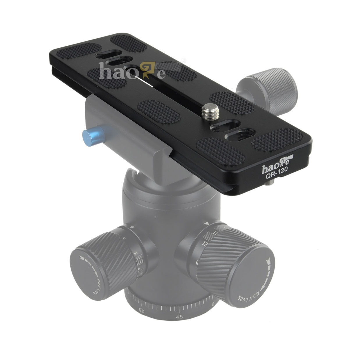 Haoge 120mm QR Quick Release Plate Dual Dovetail and D-Ring Screw Fits Arca-Swiss Standard for Tripod Ball Head