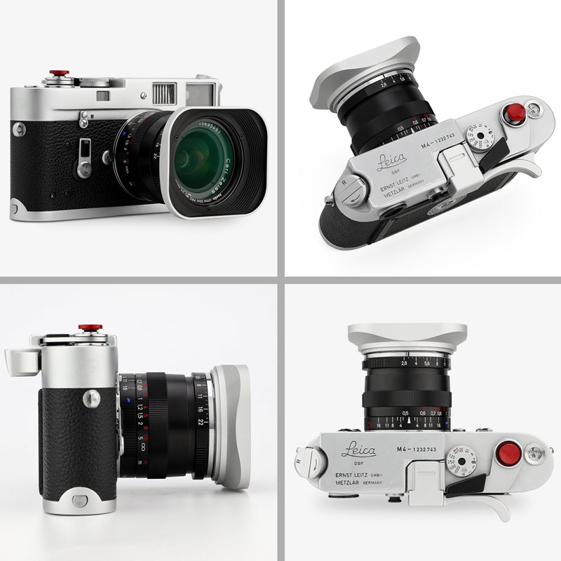 Haoge LH-ZV06 Quadratische Metall-Gegenlichtblende für Carl Zeiss Distagon T* 2.8/21 21 mm f/2.8 ZM, Biogon T* 4.5/21 21 mm f/4.5 ZM, 2.8/25 25 mm f/2.8 ZM, 2.8/28 28 mm f/2.8 ZM, Sonnar 1.5/50 50 mm f/1.5 ZM Objektiv, silber 