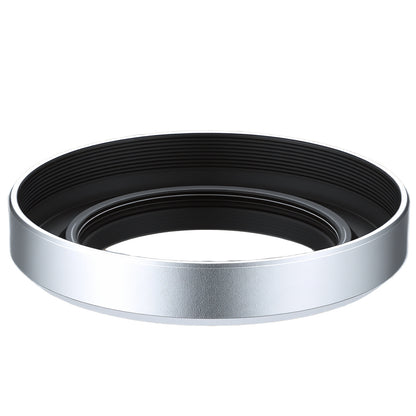 Haoge 39mm Metal Round Lens Hood for Fujifilm XF 23mm f2.8 Fujinon XF 27mm f2.8 R WR Lens on XE5 Camera Body Kit Ultra Slim Screw-in Design LH-XE539-S Silver