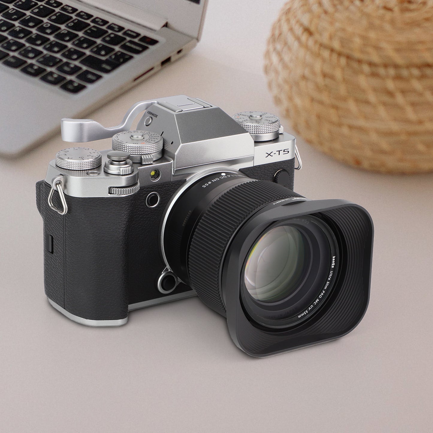 Haoge Bayonet Square Metal Lens Hood for Sigma 56mm F1.4 DC DN Lens, for Sigma 18-50mm F2.8 DC DN Lens LH-SM5614