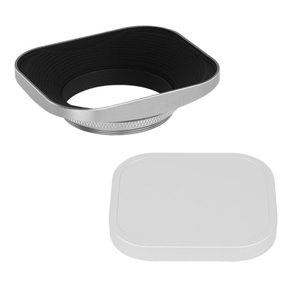 Haoge 43mm Universal Square Metal Screw-in Mount Lens Hood Shade for Leica D-LUX 8 dlux8  Camera and Other 43mm Filter Thread Lens