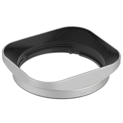 Haoge Silver Metal Square Lens Hood for Fujifilm XF 33mm F1.4 R WR Lens, Fuji XF 16-50mm,Fuji XF 23mm f/1.4 R LM WR lens Hood Shade Bayonet Mount
